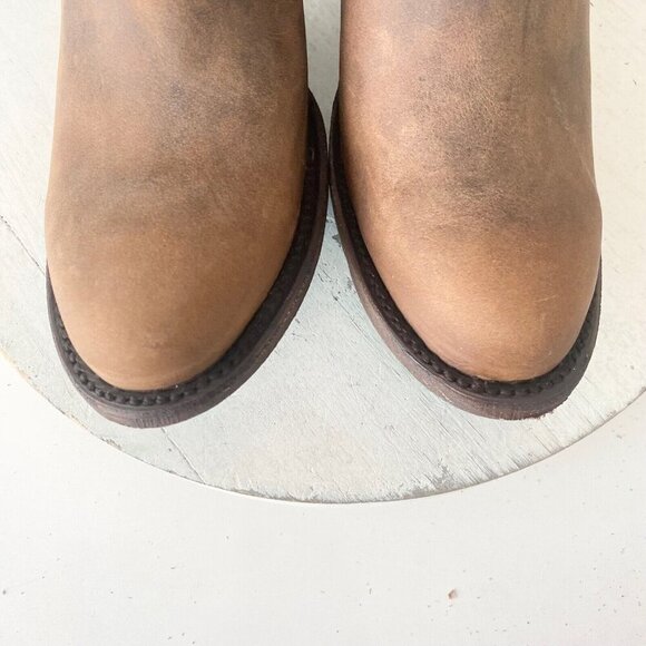 NEW Lane PLAIN JANE PJ Womens Cowboy Bootie Sz 7.5 Brown Western Cowgirl Boots - Picture 6 of 11